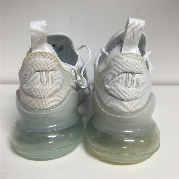 nike air max 270 gs white white metallic silver